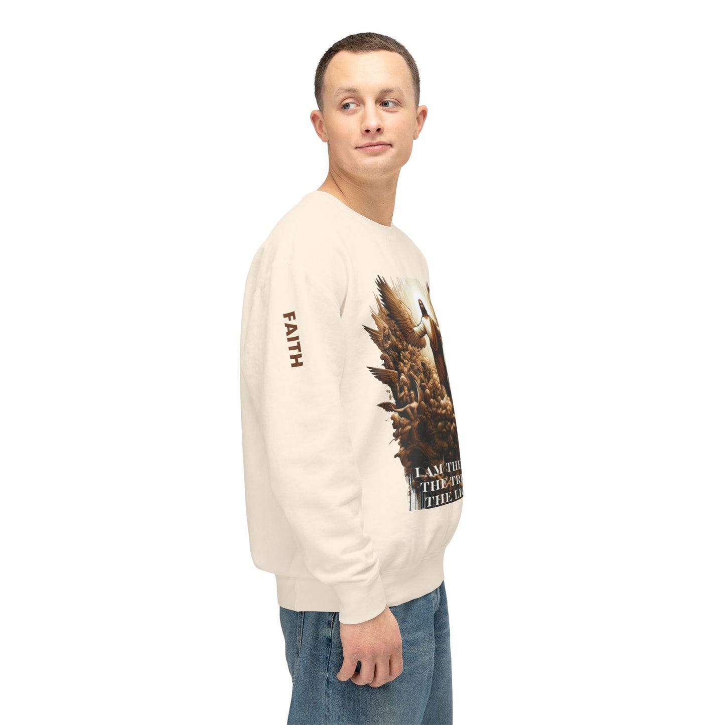 The Way The Truth and The Light Unisex Lightweight Crewneck Sweatshirt