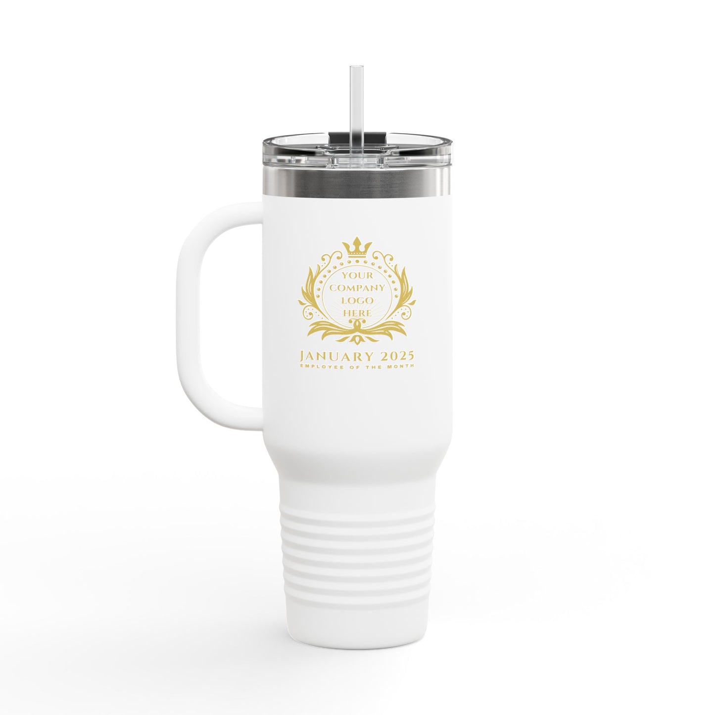 Employee Of the Month, Customizable, 40oz Spillproof, Stainless Steel Double-Insulated Travel Mug