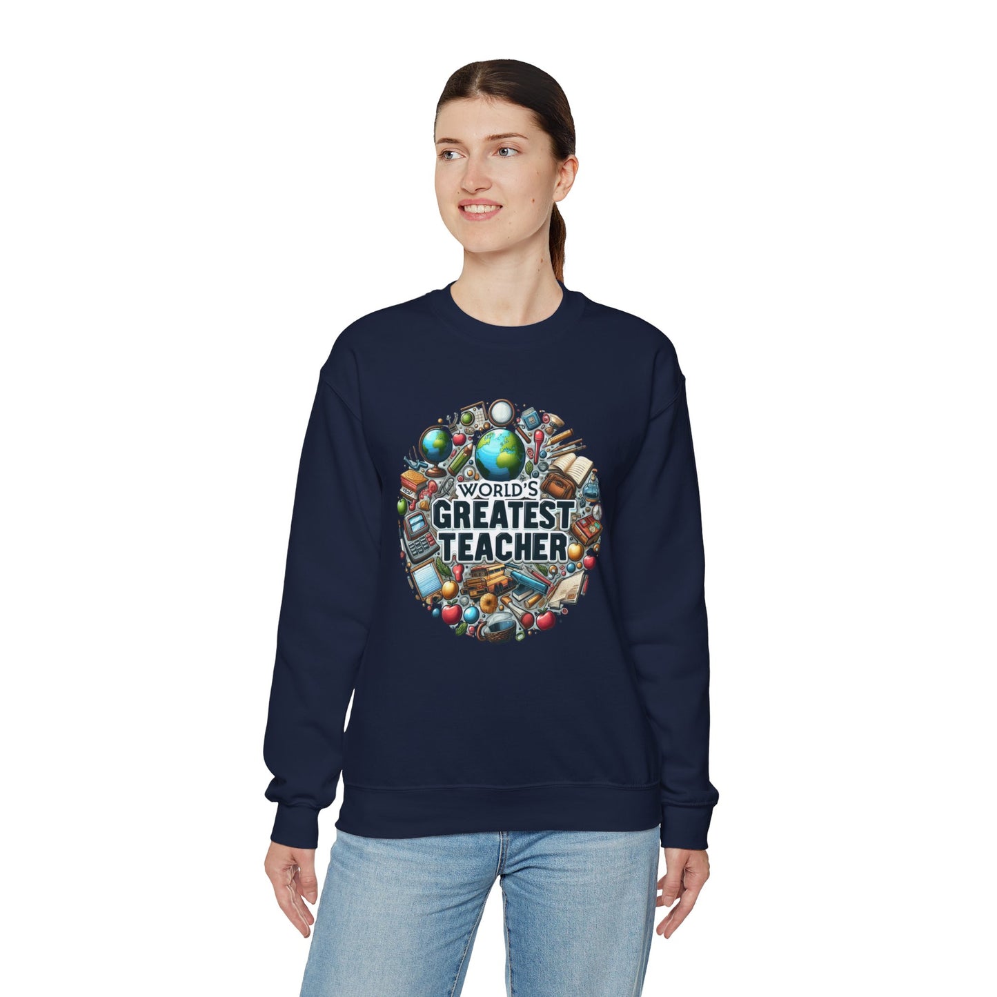 World's Greatest Teacher - Unisex Heavy Blend™ Crewneck Sweatshirt (G3)