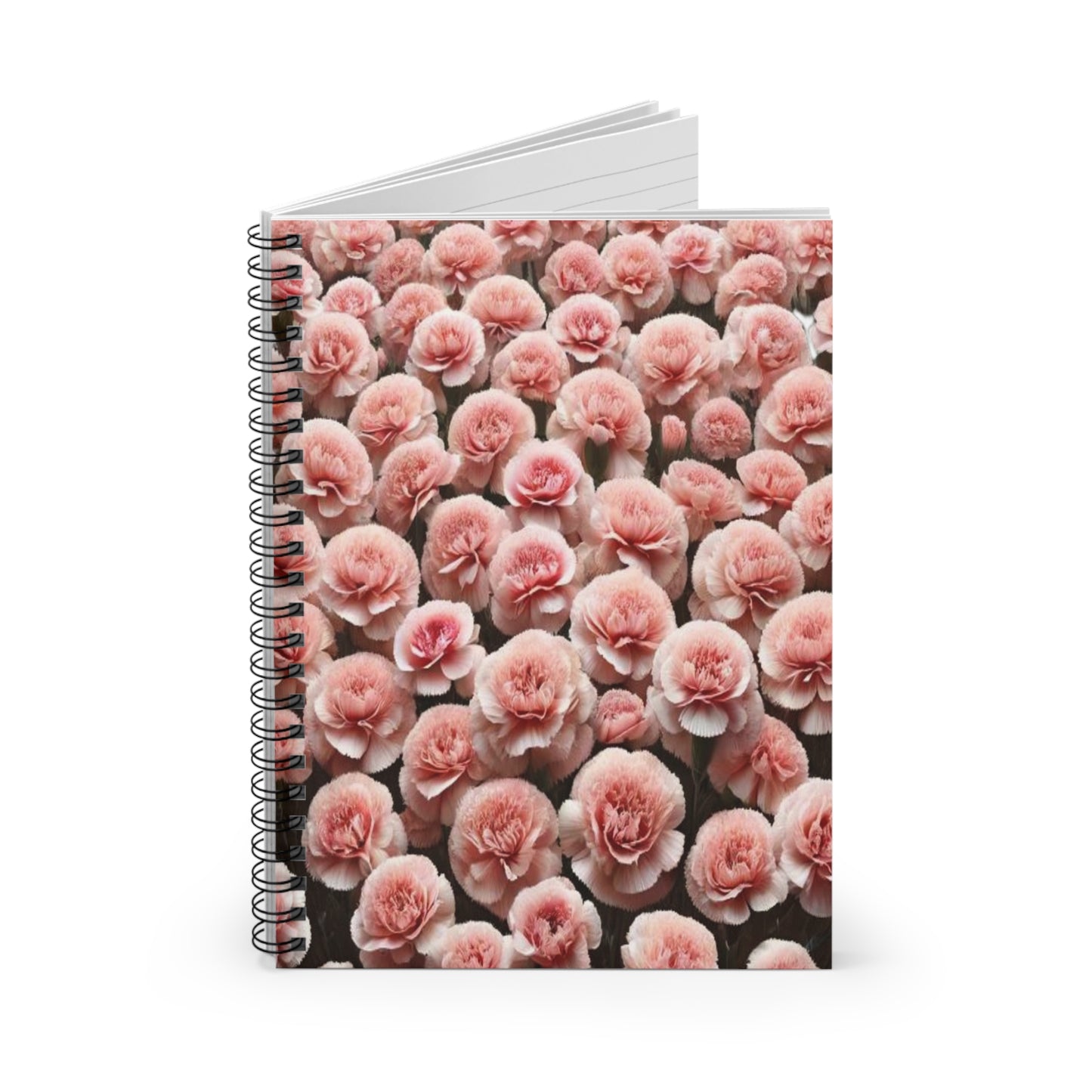 Pink Carnations Spiral Notebook - Ruled Line