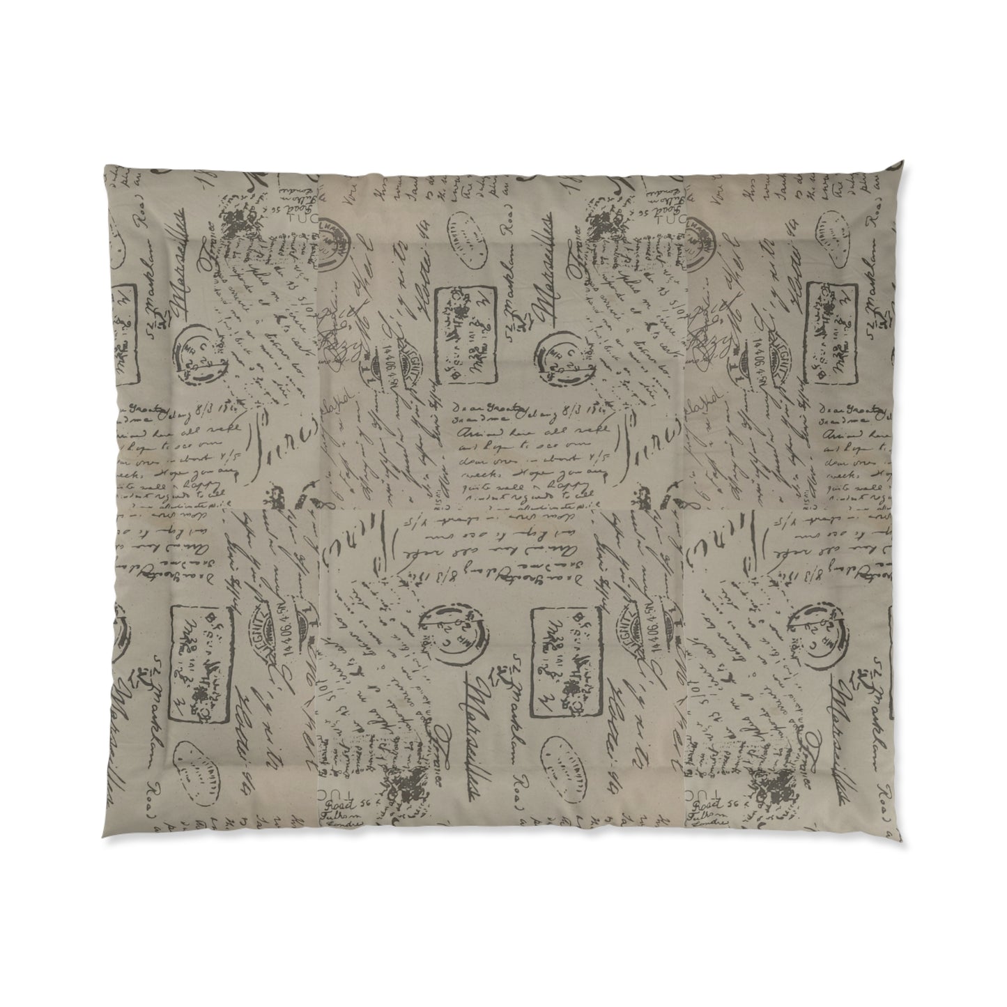 French Typography Comforter