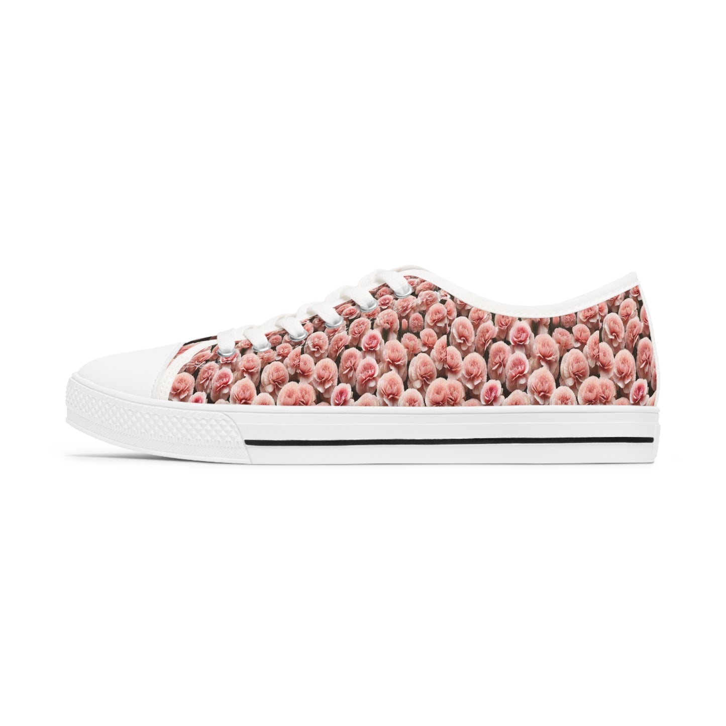Pink Carnations - Women's Low Top Sneakers