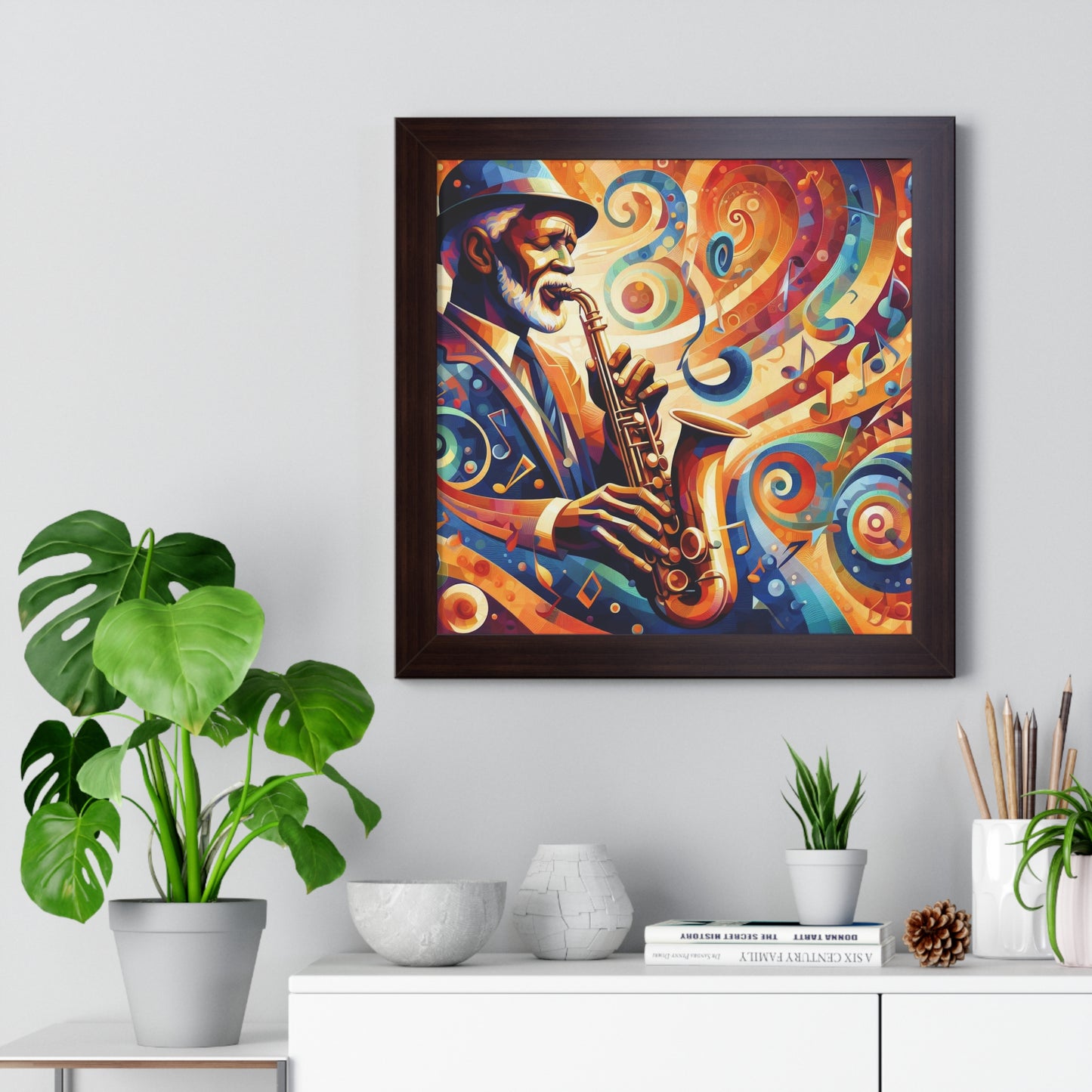 Jazz And Art Lover's Dream -  Unique Wall Art - Framed Vertical Poster