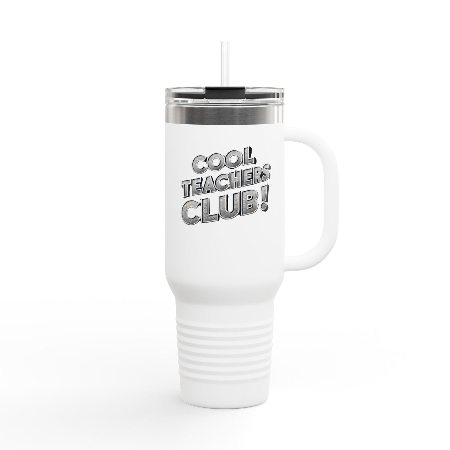 Cool Teacher's Club, Spill-proof, 40oz Stainless Steel Insulated Travel Mug