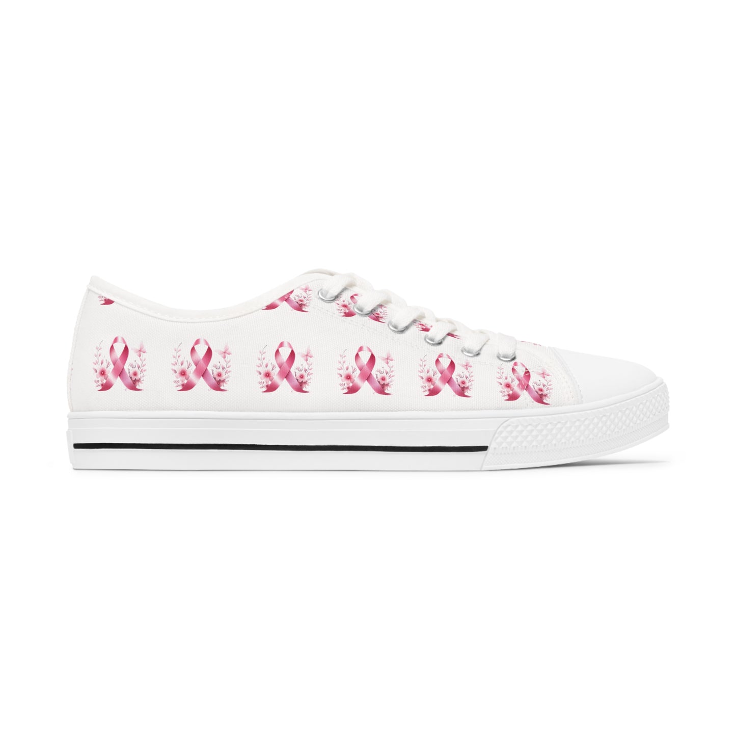 Breast Cancer Awareness Women's Low Top Sneakers