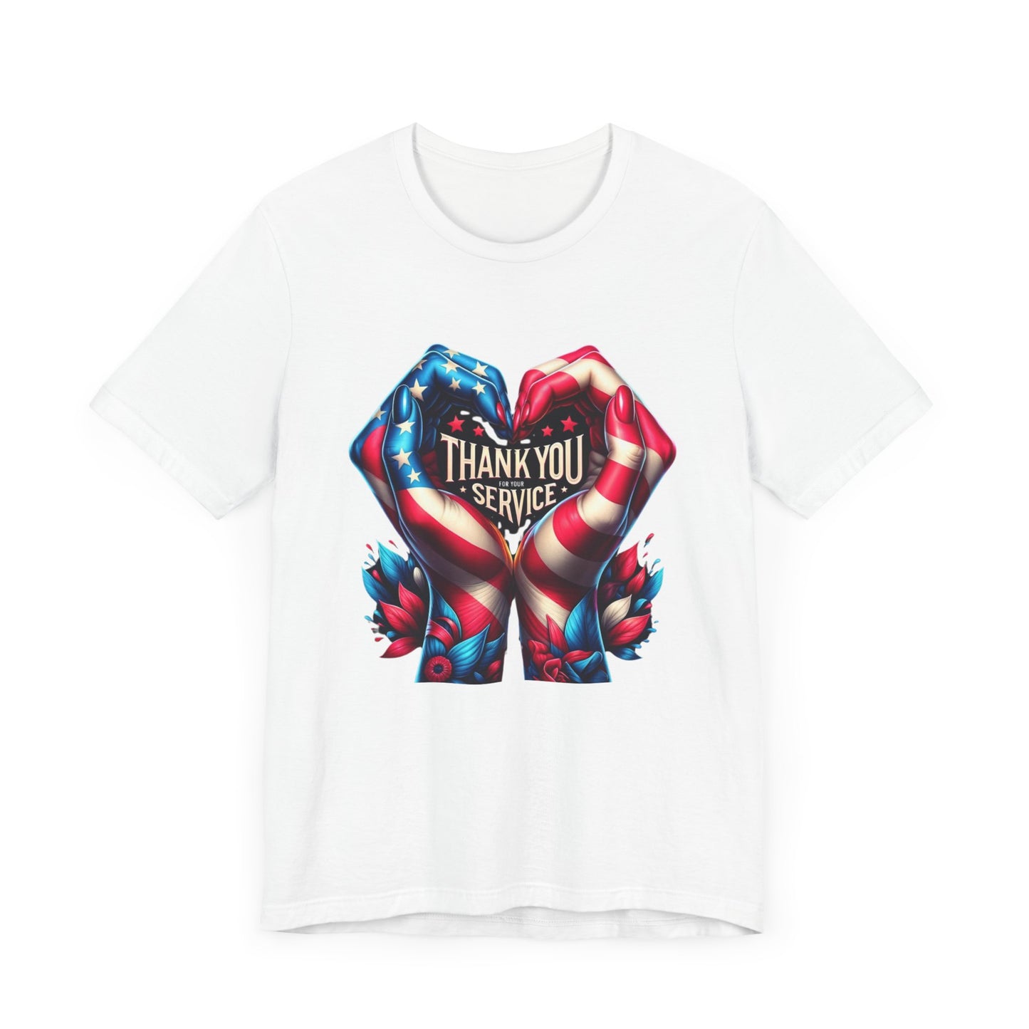 "Thank You For Your Service" - Both Sides Printed - Short Sleeve Tee