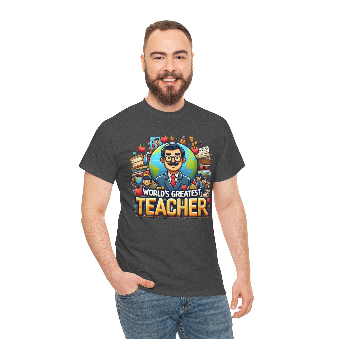 World's Greatest Teacher - Unisex Heavy Cotton Tee (G1)