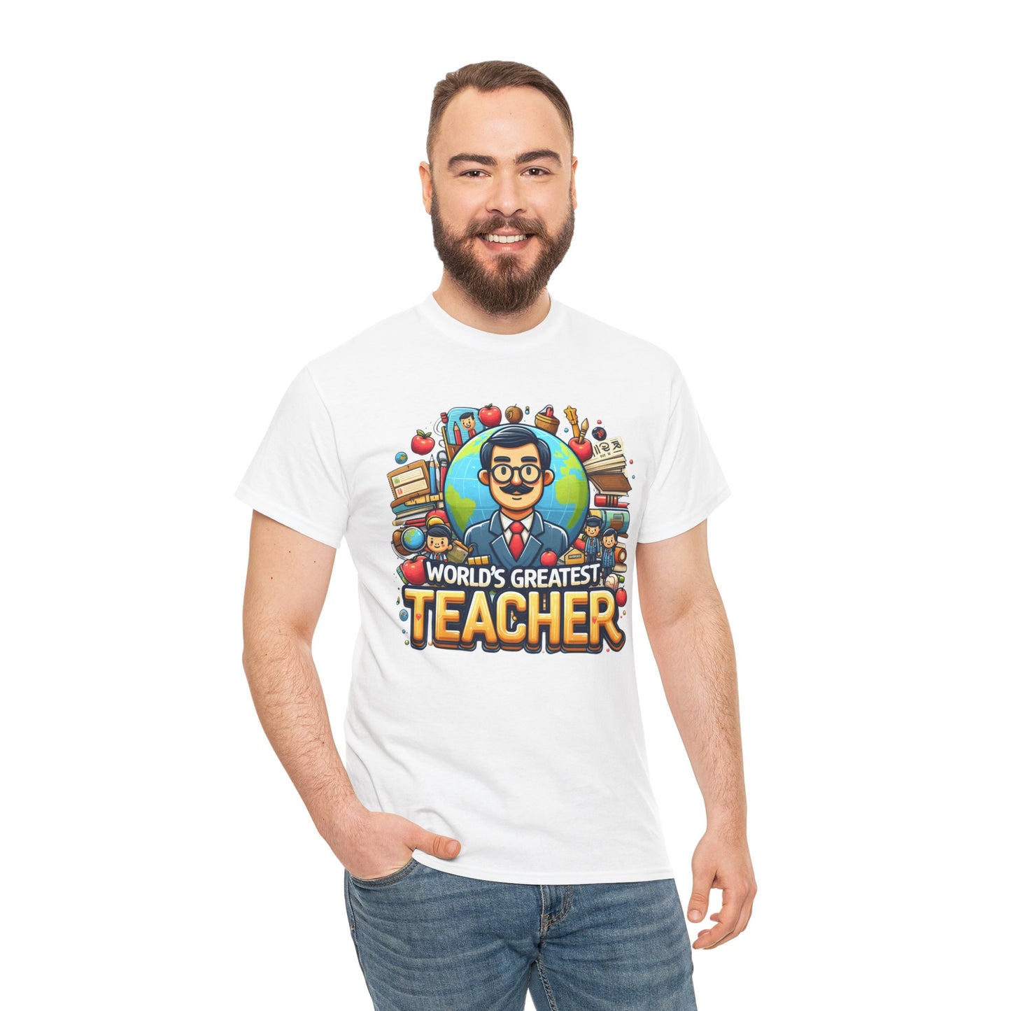 World's Greatest Teacher - Unisex Heavy Cotton Tee (G1)