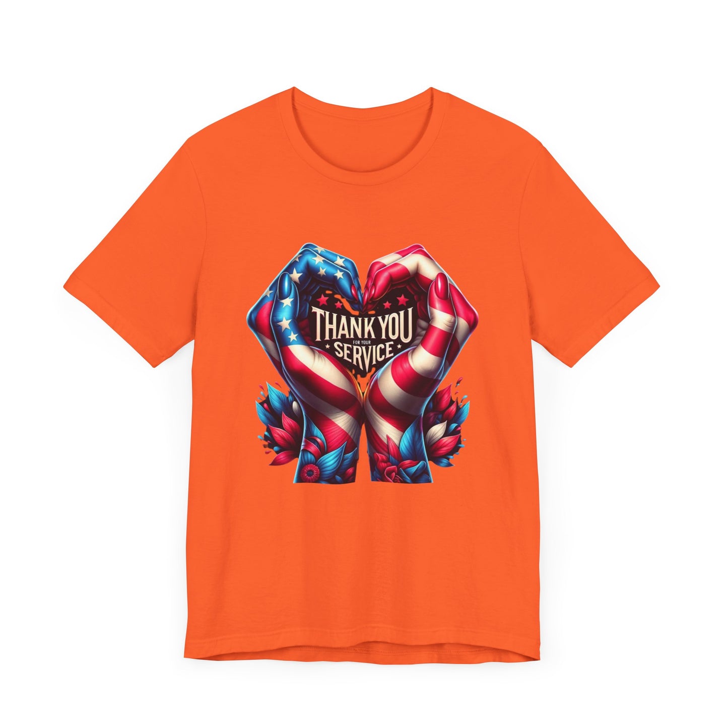 "Thank You For Your Service" - Both Sides Printed - Short Sleeve Tee