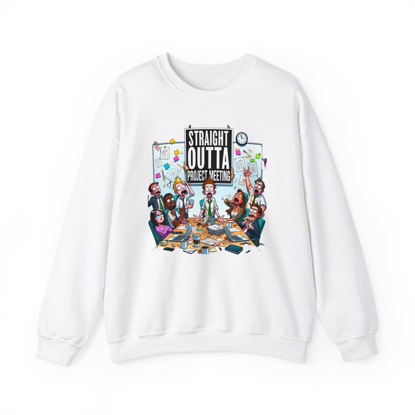 Straight Outta Project Meeting Unisex Heavy Blend™ Crewneck Sweatshirt