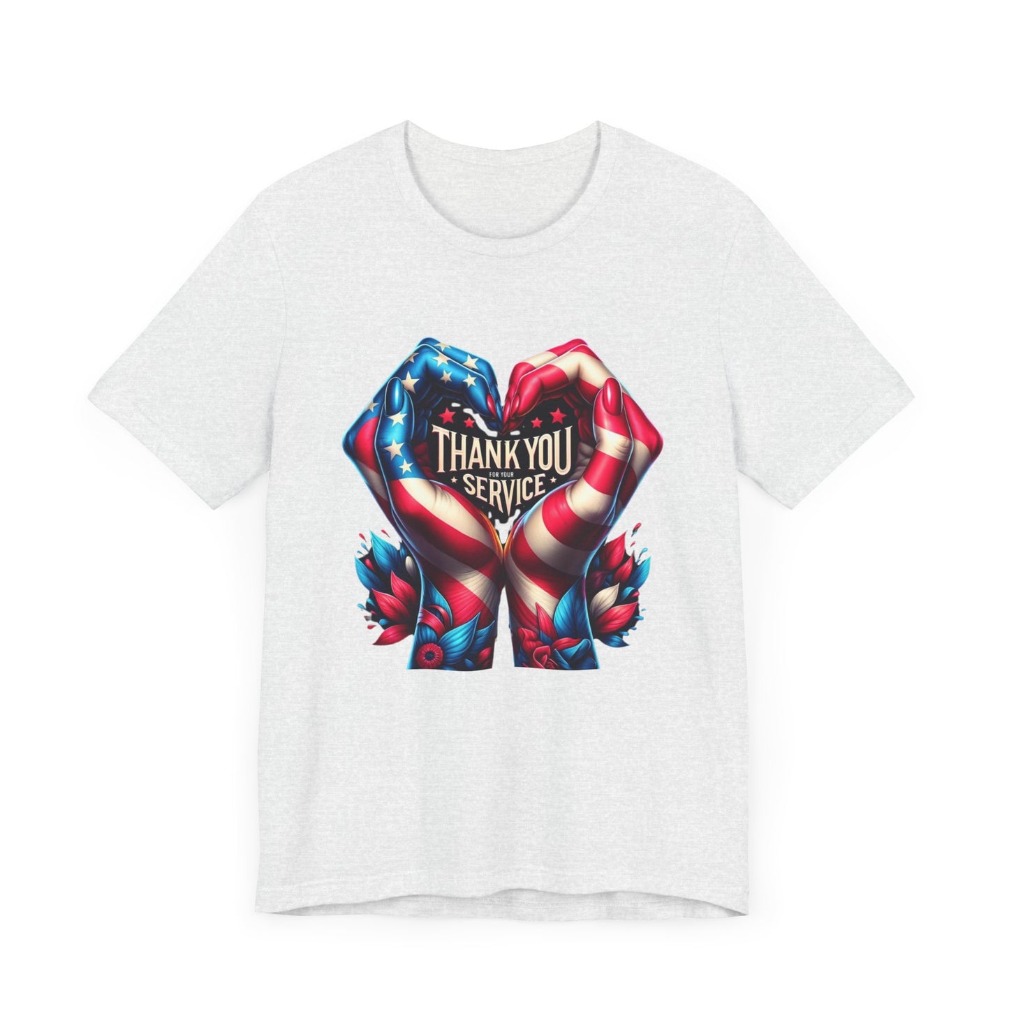 "Thank You For Your Service" - Both Sides Printed - Short Sleeve Tee