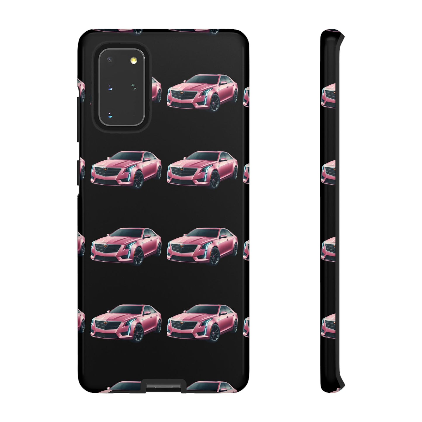 Pink Caddy On Black Phone Case