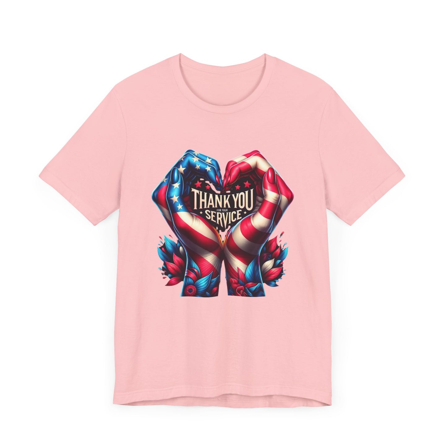 "Thank You For Your Service" - Both Sides Printed - Short Sleeve Tee