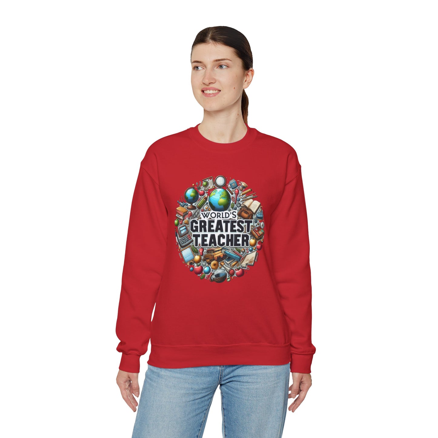 World's Greatest Teacher - Unisex Heavy Blend™ Crewneck Sweatshirt (G3)