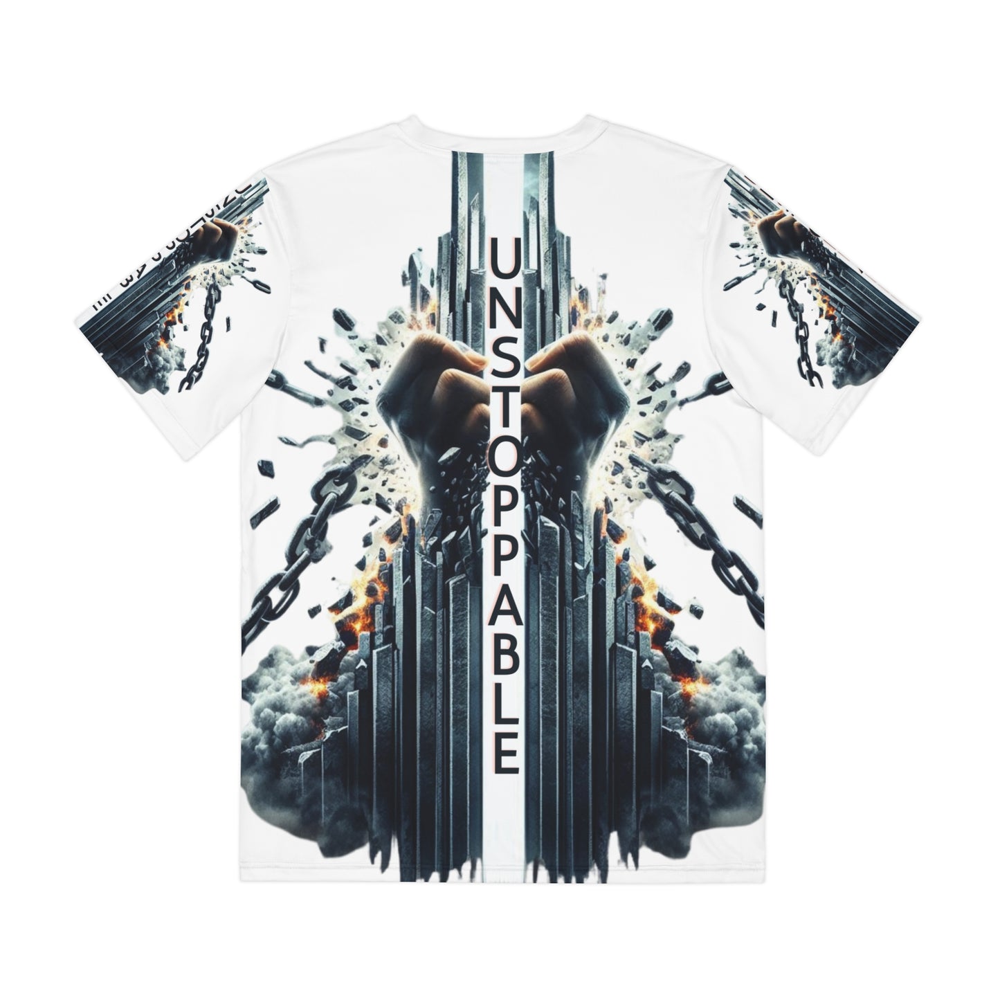 UNSTOPPABLE -Men's Polyester Tee - White