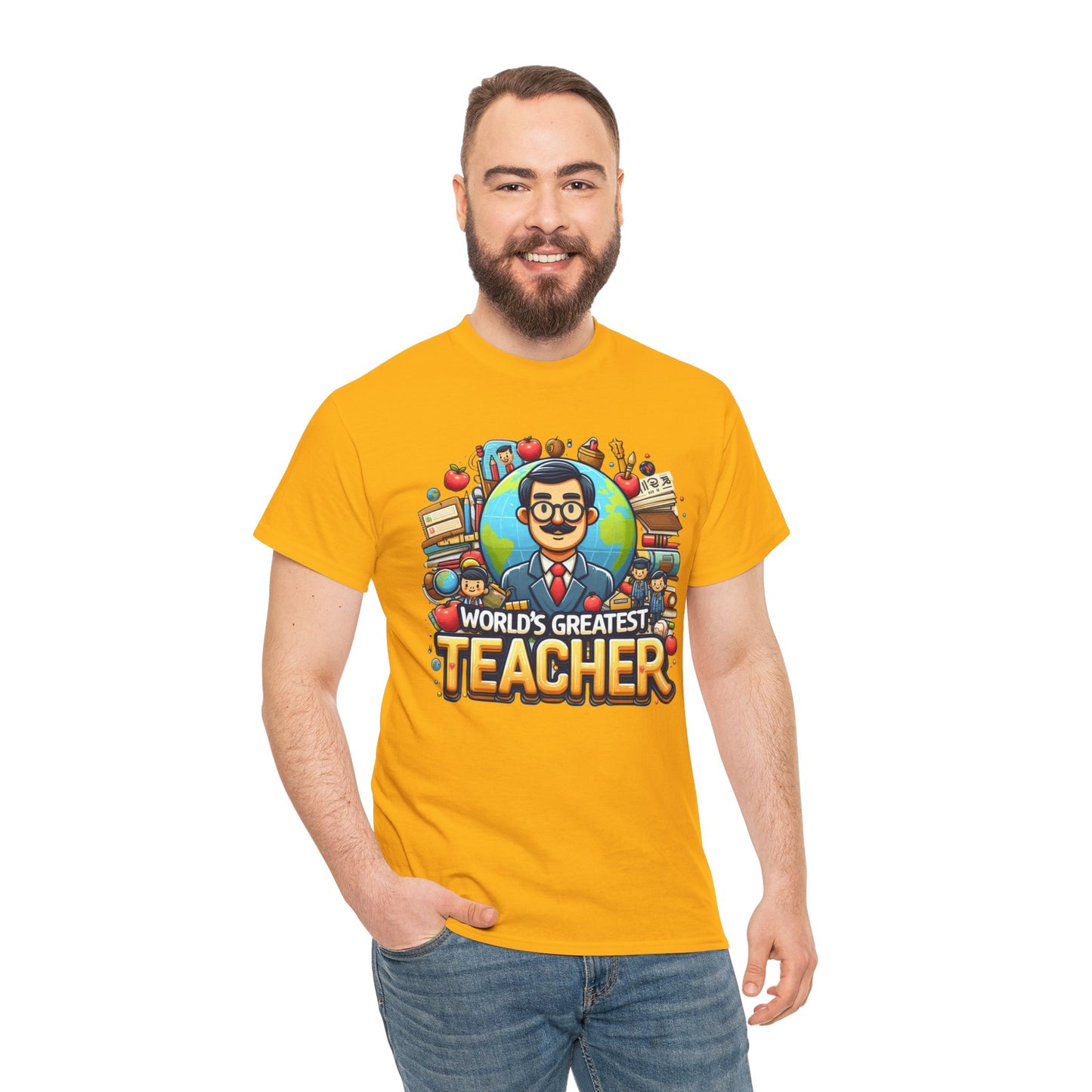 World's Greatest Teacher - Unisex Heavy Cotton Tee (G1)