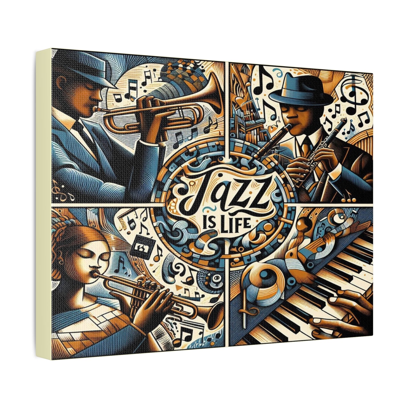 Jazz Is Life - Original Inspiration - on Stretched Canvas
