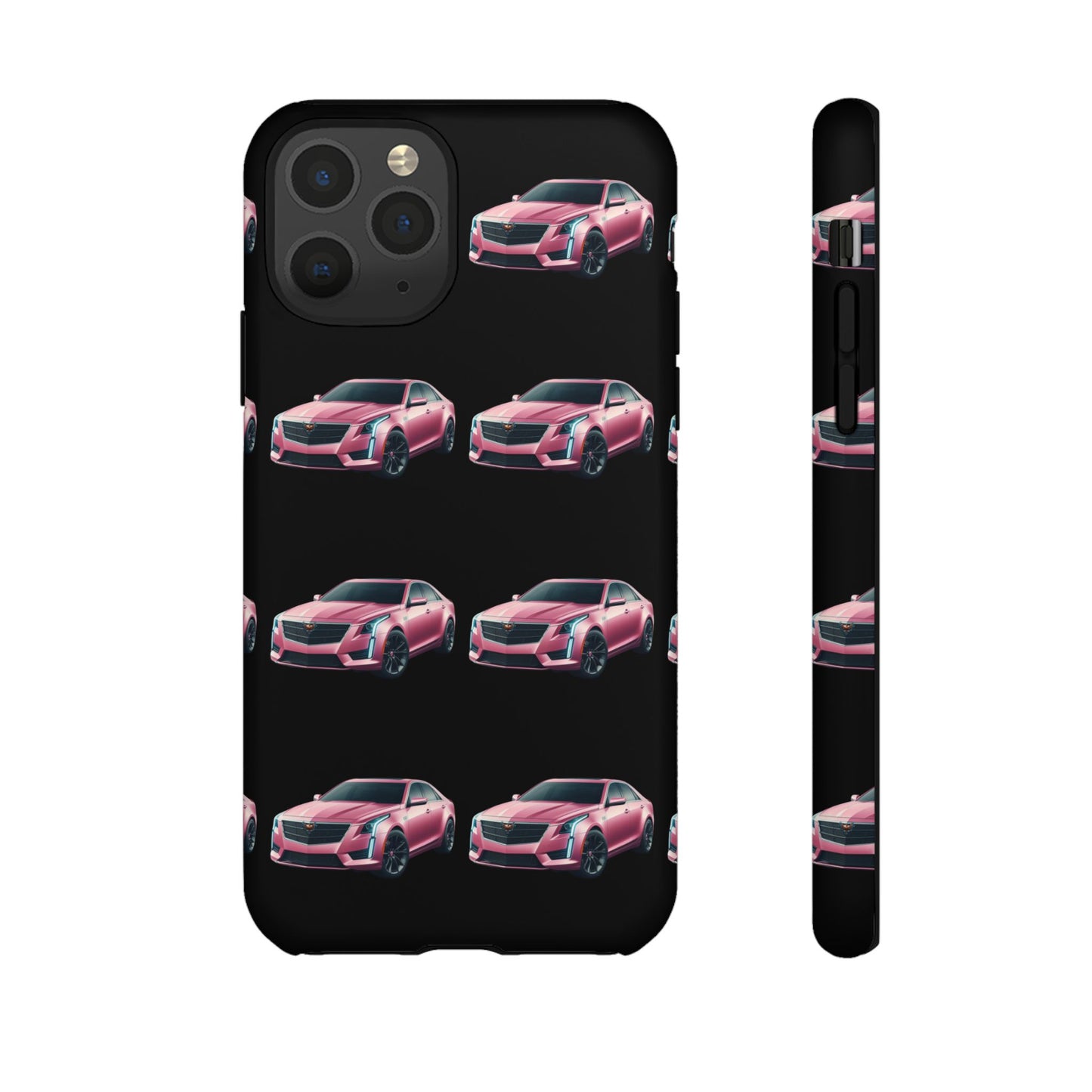 Pink Caddy On Black Phone Case