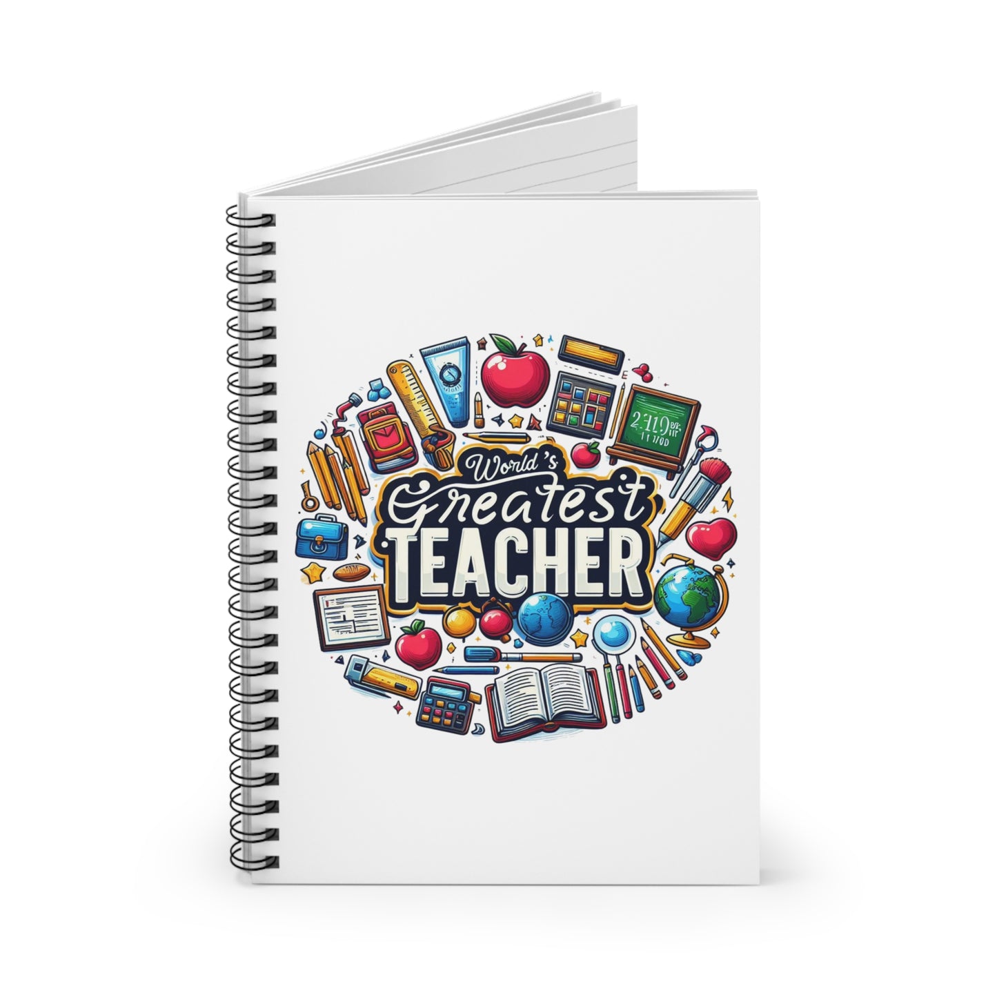 World's Best Teacher - Spiral Notebook - Ruled Line (G2)