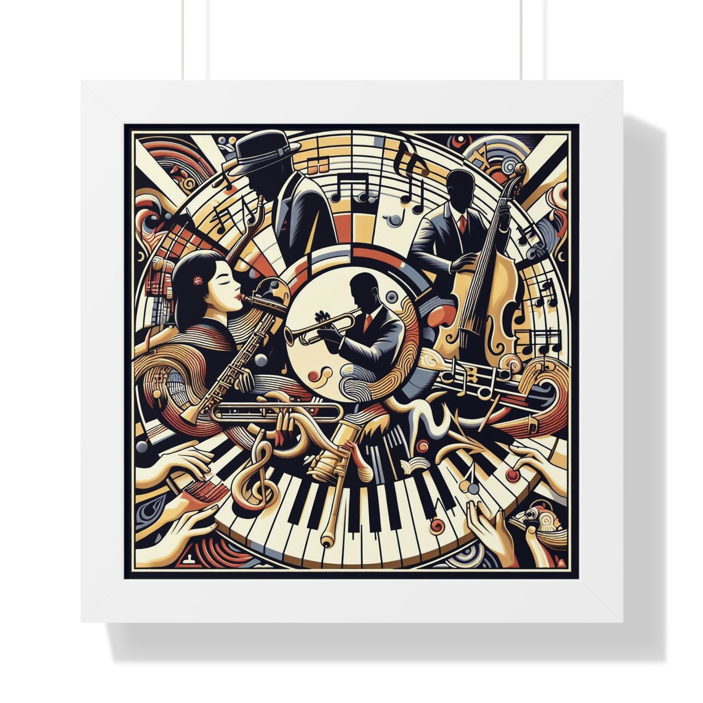 Cool Jazz At Its Finest - Framed Vertical Poster