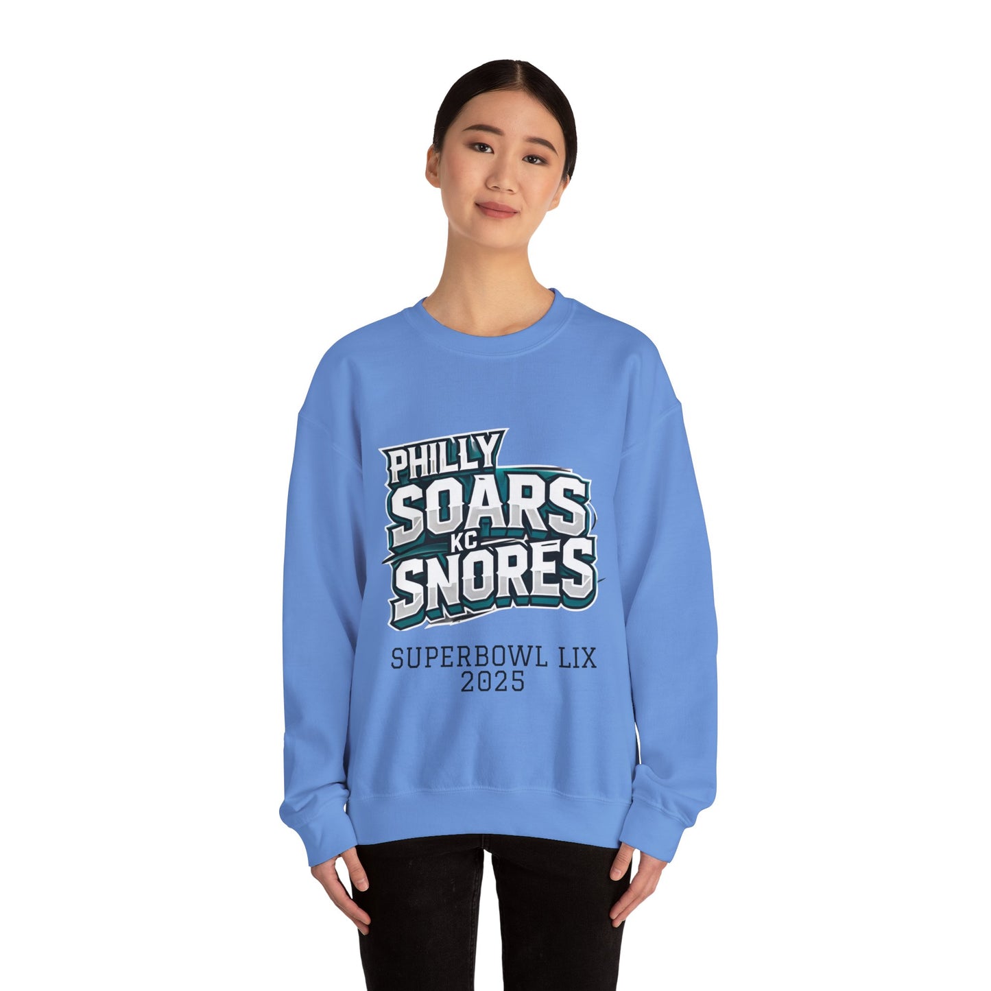 Philly Soars - KC Snores - Black Letters Unisex Heavy Blend™ Crewneck Sweatshirt