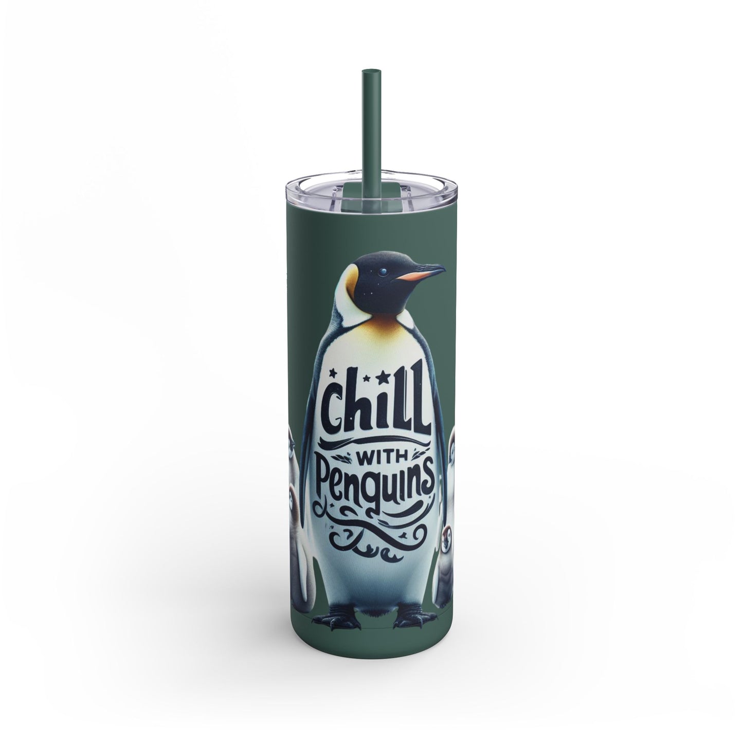 Chill With Penguins 20oz Maars Maker Skinny Matte Tumbler