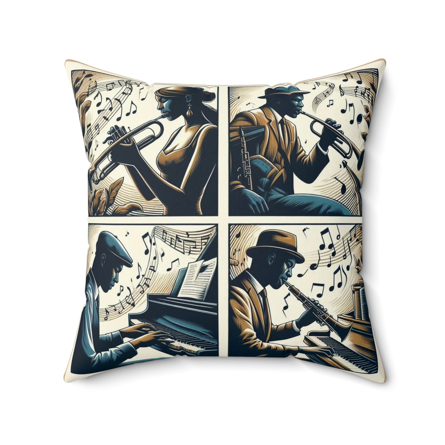 Jazz Is Life" - 2 Sided Print - Album Center Pillow