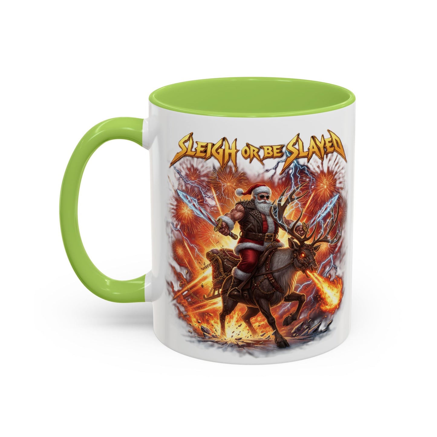 "Sleigh or Be Slayed" Mug | Ceramic Coffee Cup | Holiday Mug