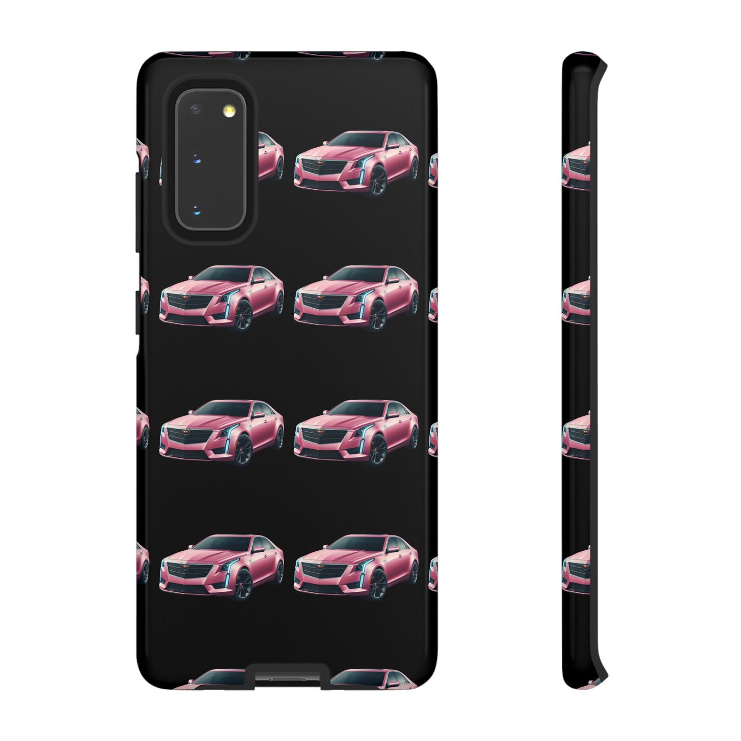 Pink Caddy On Black Phone Case