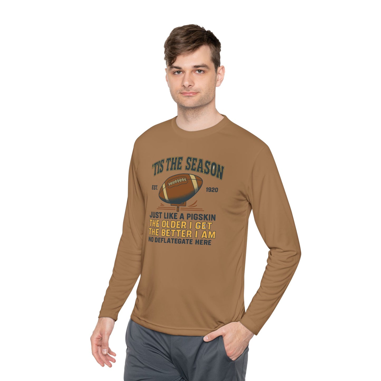 'TIS THE SEASON, Festive Long Sleeve Tee for Football Lovers, Perfect Gift for Sports Dads