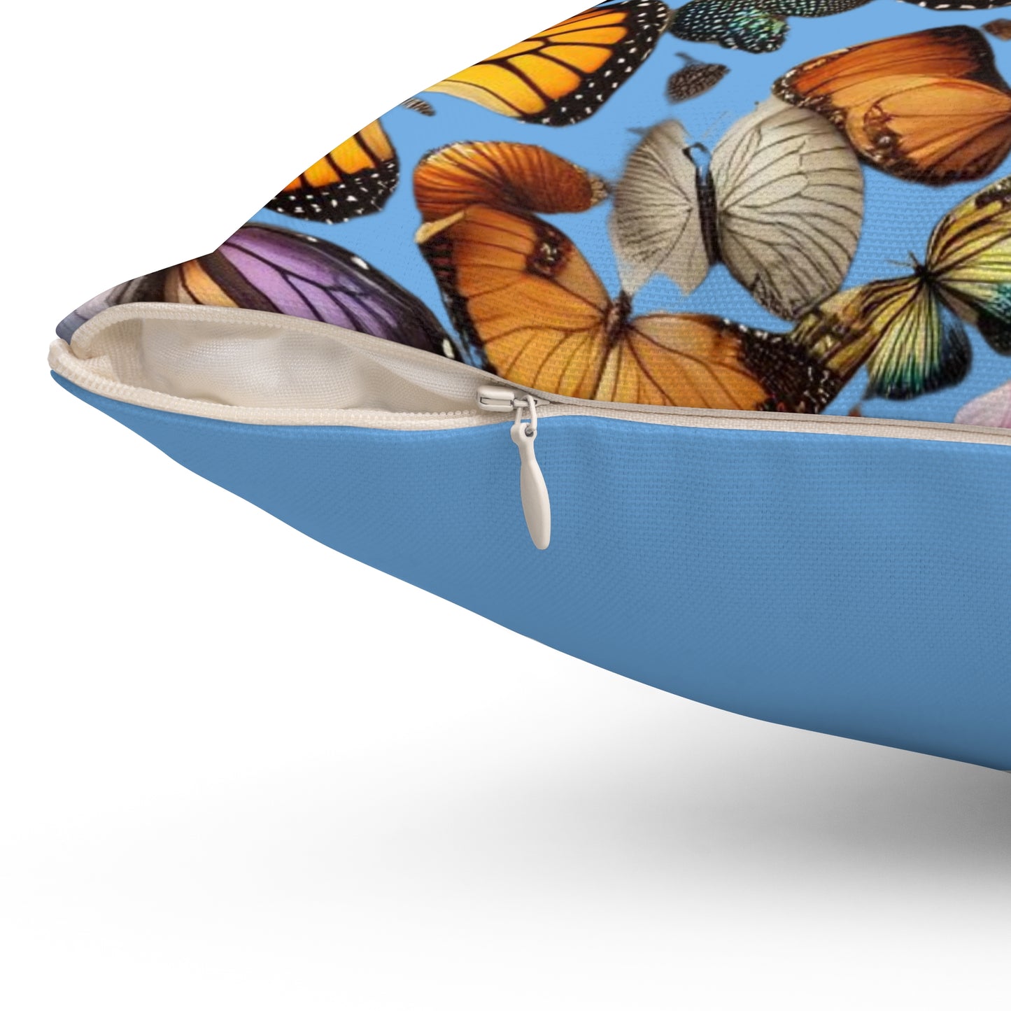 Butterflies Spun Polyester Square Pillow