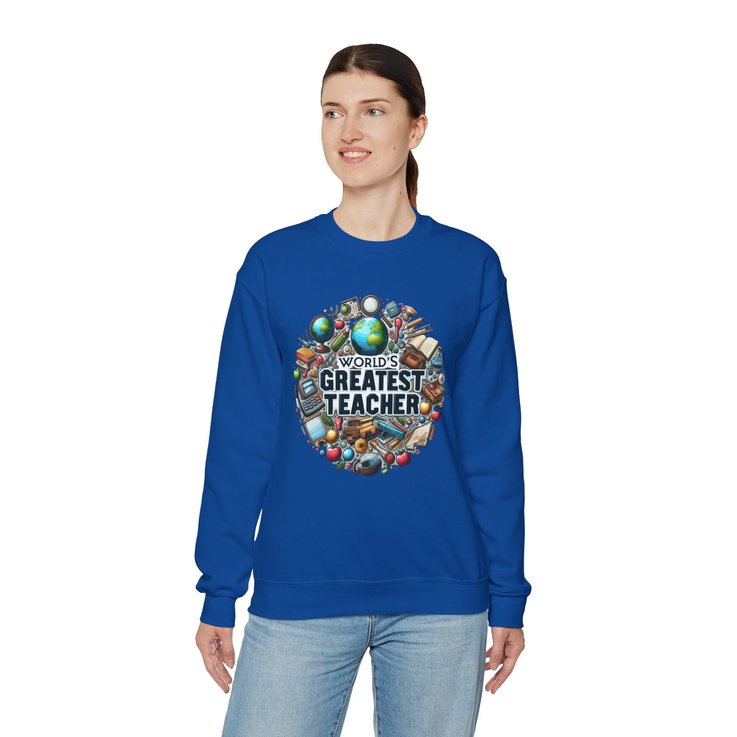World's Greatest Teacher - Unisex Heavy Blend™ Crewneck Sweatshirt (G3)