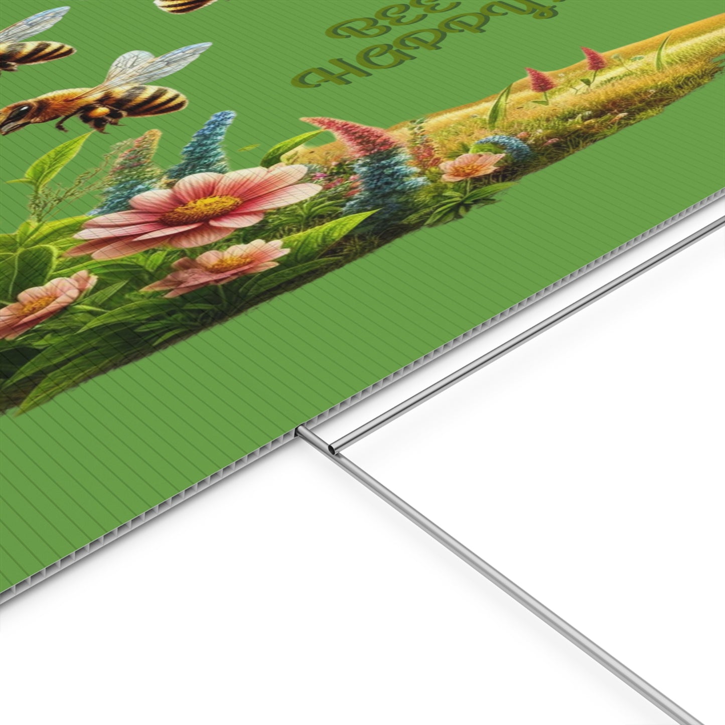 Bee Happy - Plastic Garden Sign