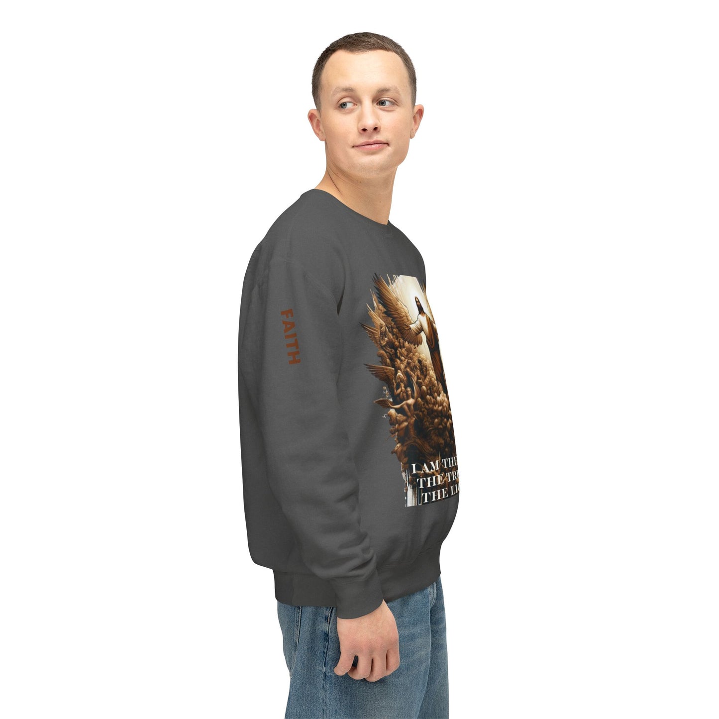 The Way The Truth and The Light Unisex Lightweight Crewneck Sweatshirt