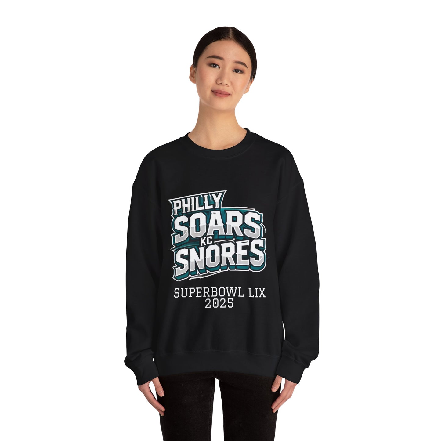 Philly Soars - KC Snores -White Letters Unisex Heavy Blend™ Crewneck Sweatshirt