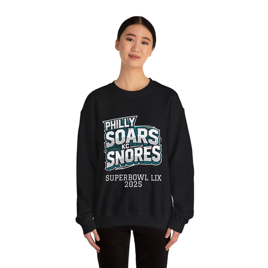 Philly Soars - KC Snores -White Letters Unisex Heavy Blend™ Crewneck Sweatshirt