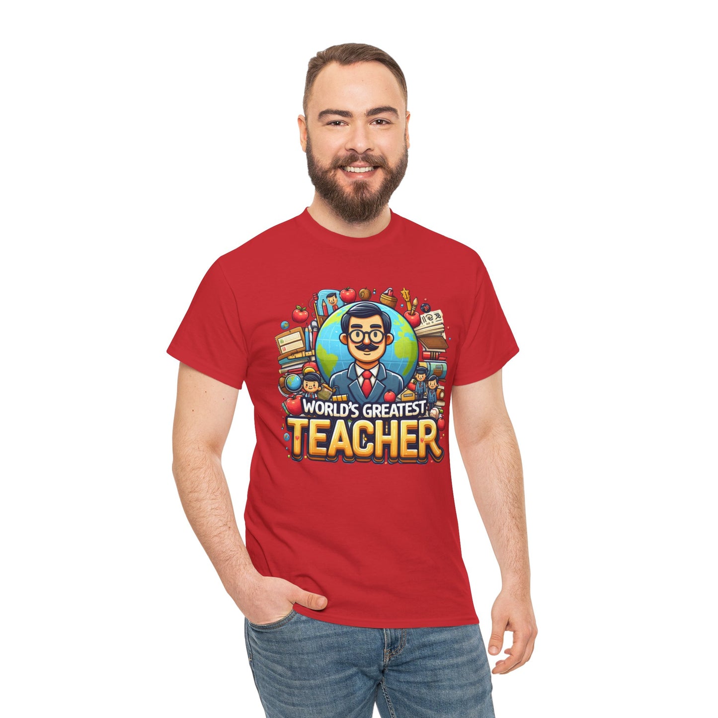 World's Greatest Teacher - Unisex Heavy Cotton Tee (G1)