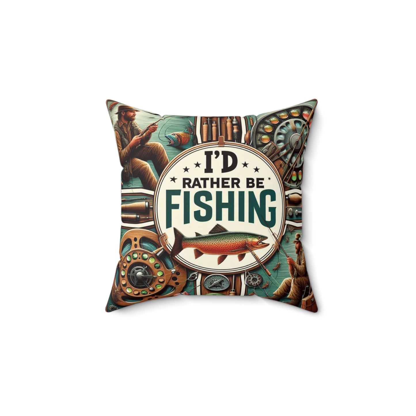 I'd Rather Be Fishing Pillow