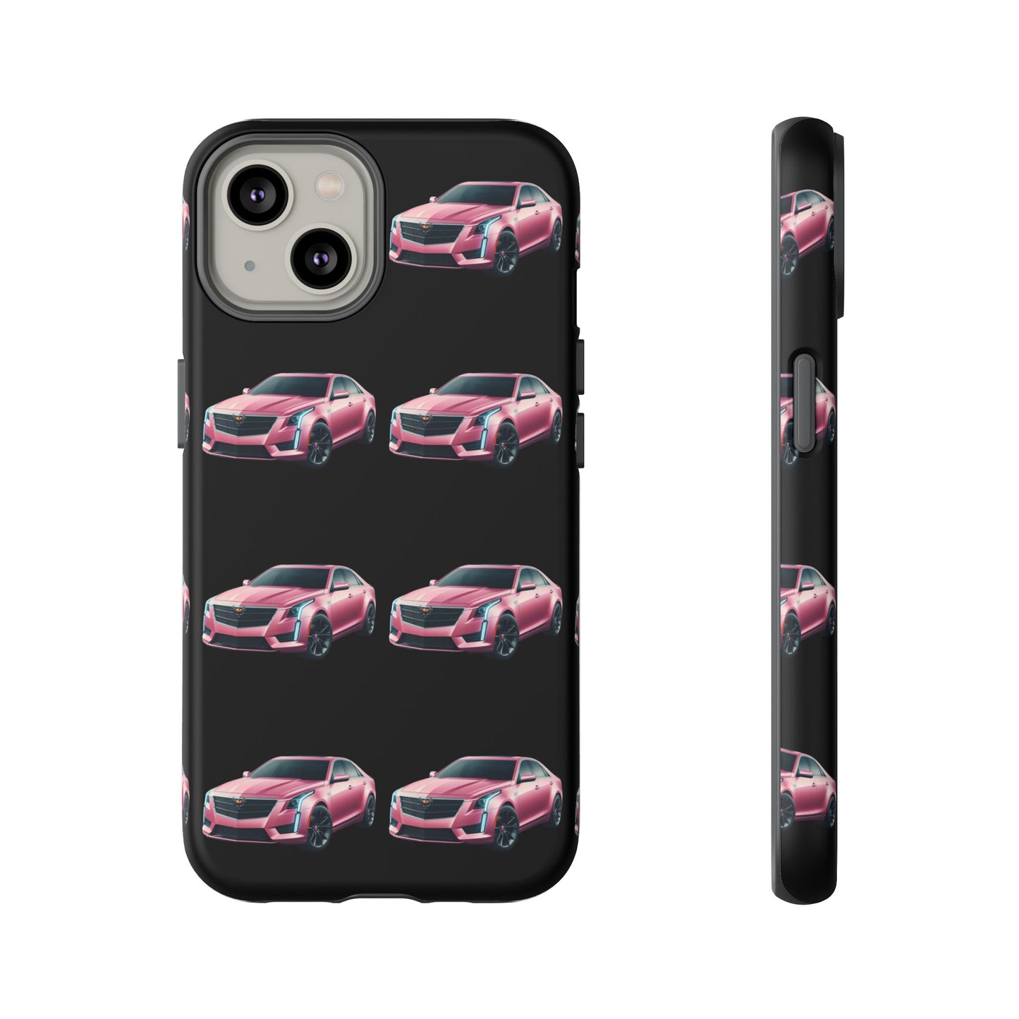 Pink Caddy On Black Phone Case