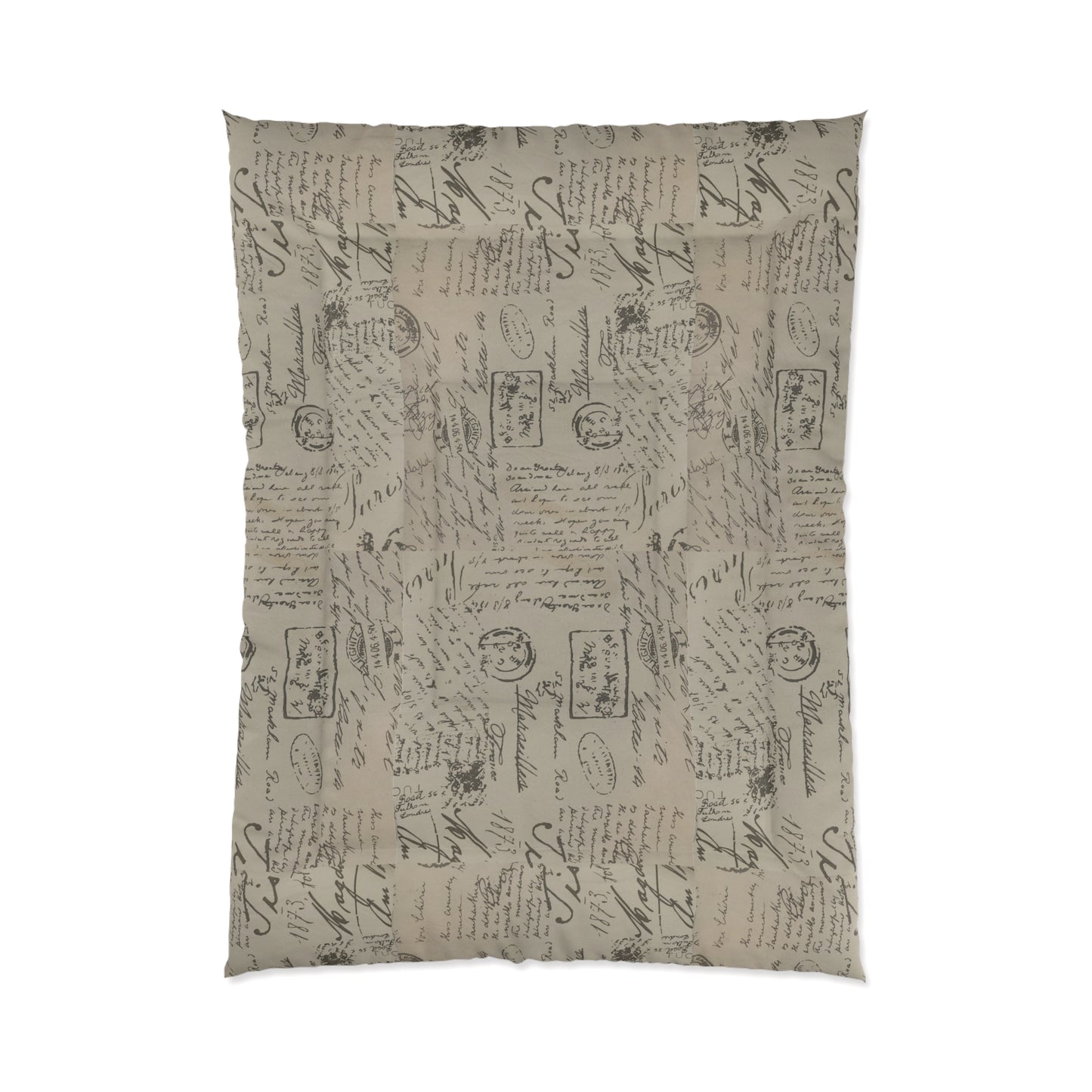 French Typography Comforter