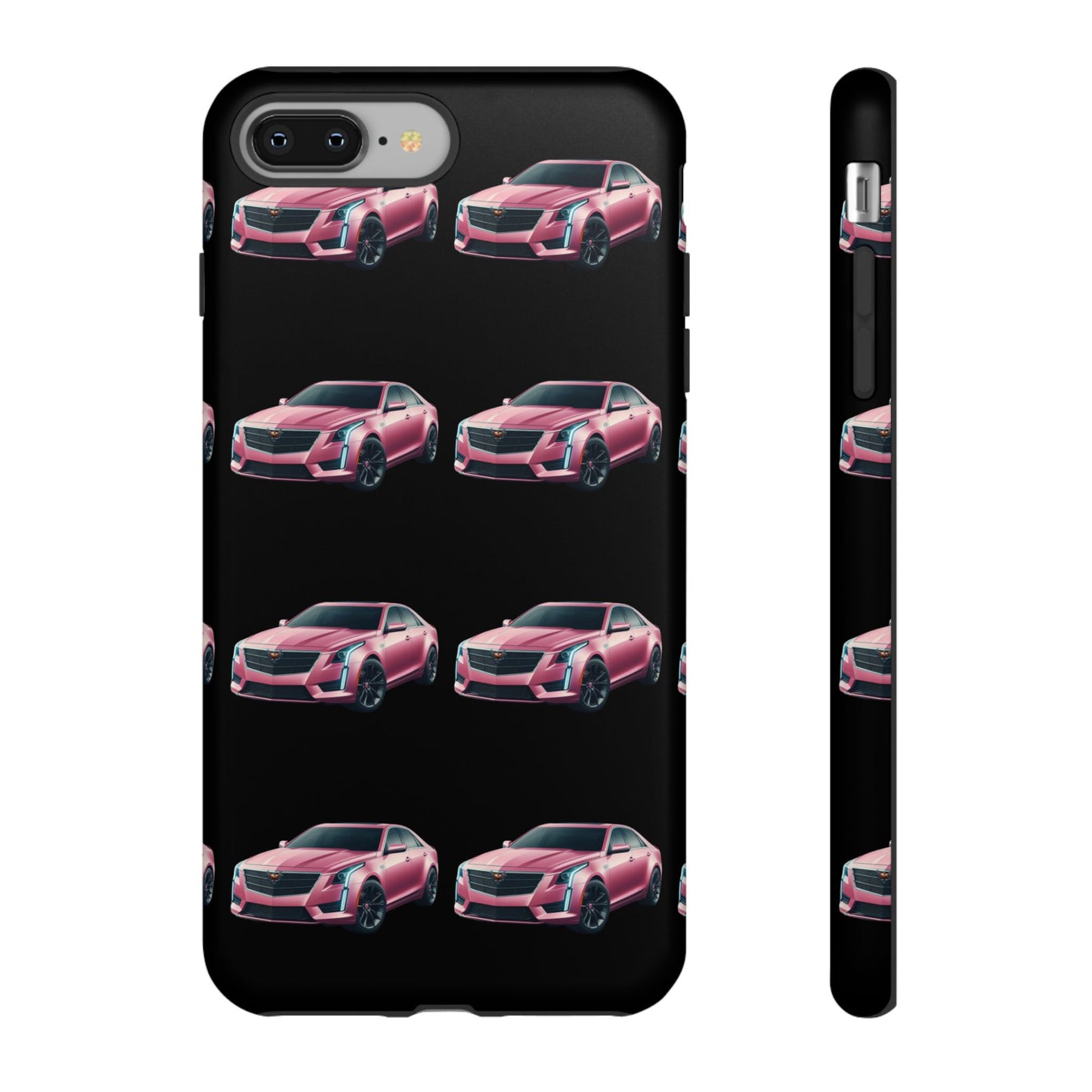 Pink Caddy On Black Phone Case