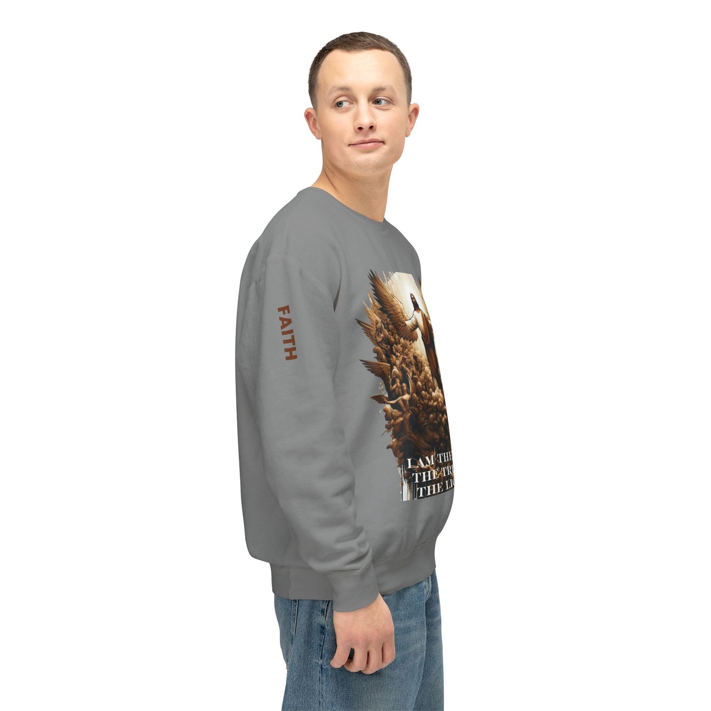 The Way The Truth and The Light Unisex Lightweight Crewneck Sweatshirt