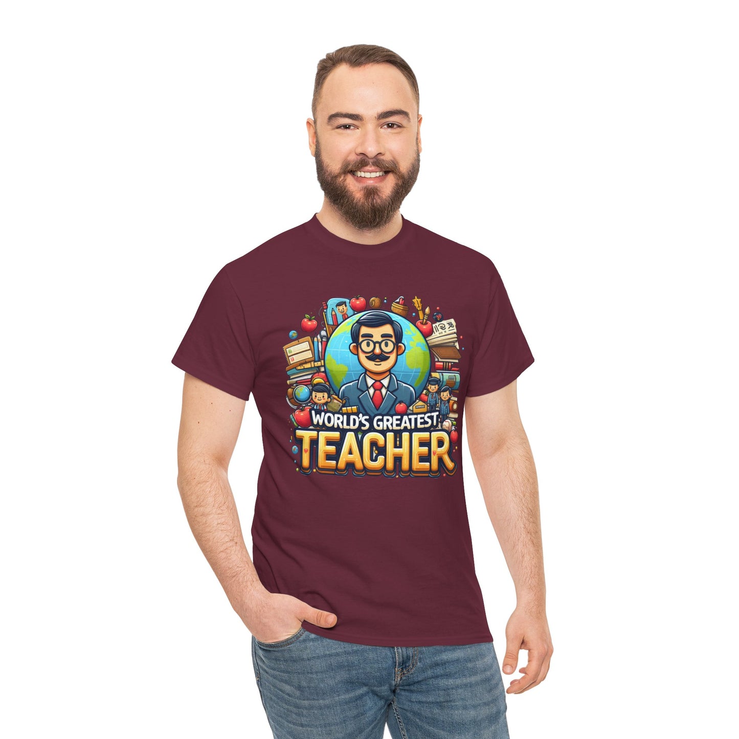 World's Greatest Teacher - Unisex Heavy Cotton Tee (G1)