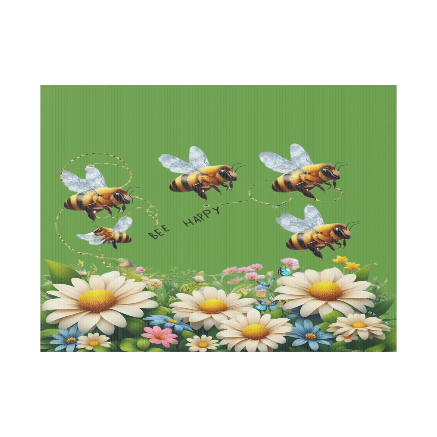 Bee Happy - Plastic Garden Sign
