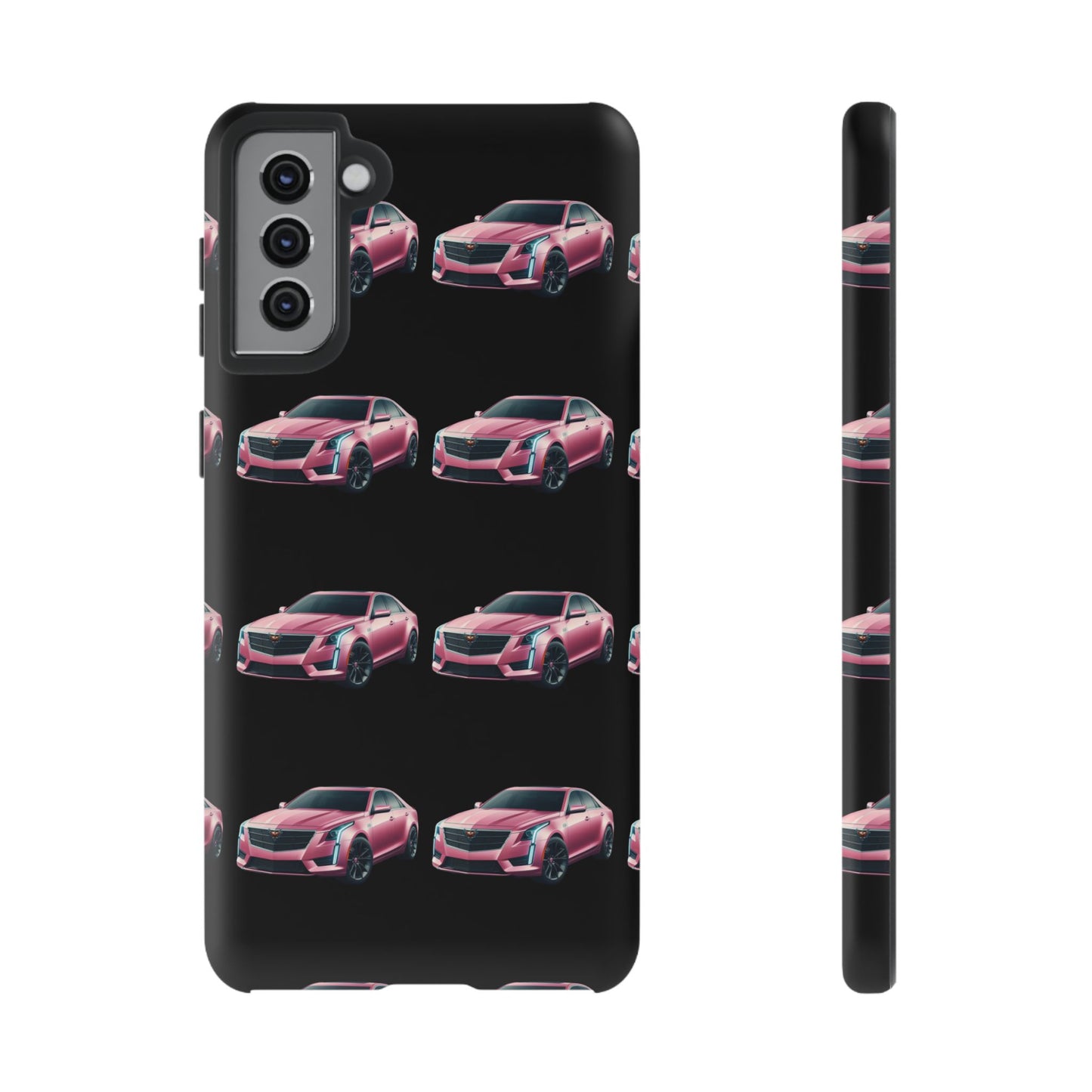 Pink Caddy On Black Phone Case