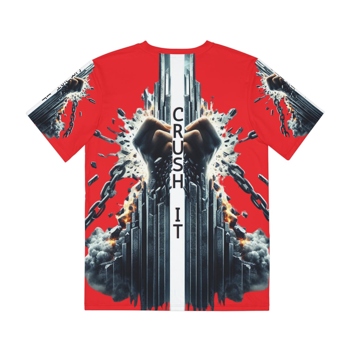 CRUSH IT -Men's Polyester Tee - Red