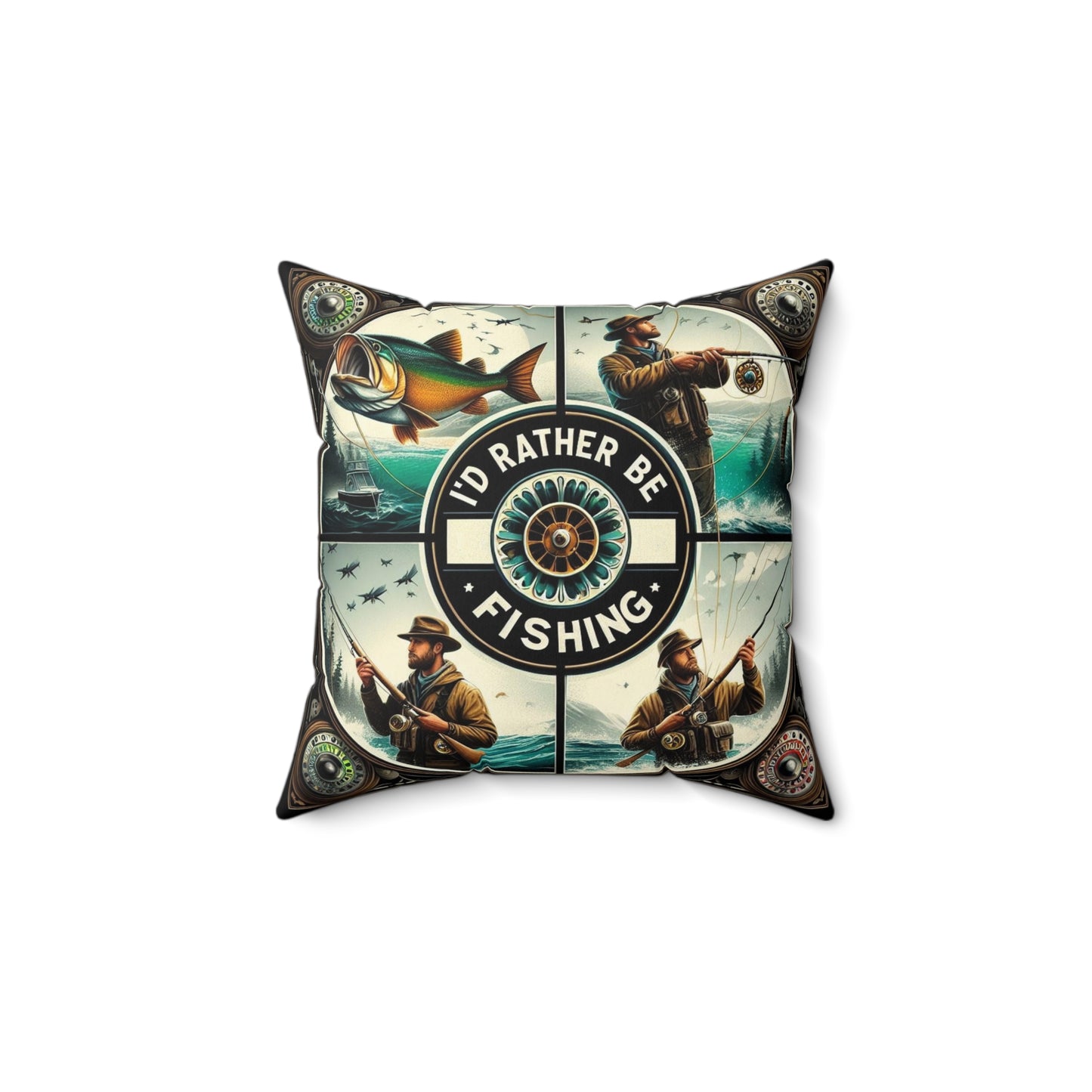 I'd Rather Be Fishing - Square Pillow