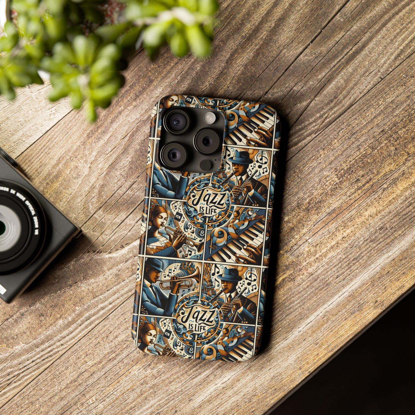 iPhone Slim Phone Cases - Jazz Is Life