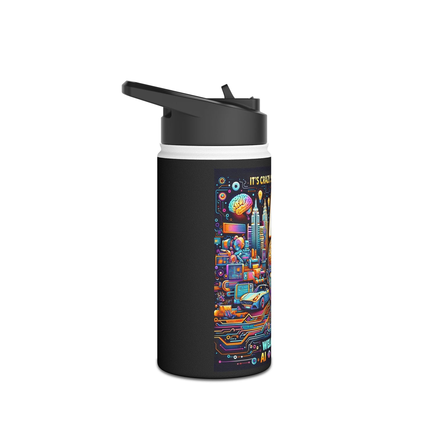 Welcome To AI In Vegas - Stainless Steel Water Bottle, Standard Lid