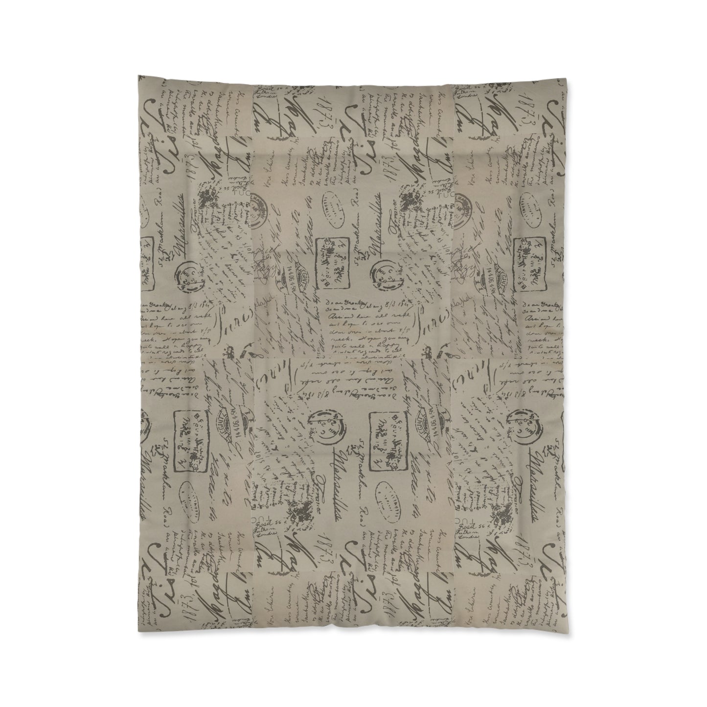 French Typography Comforter